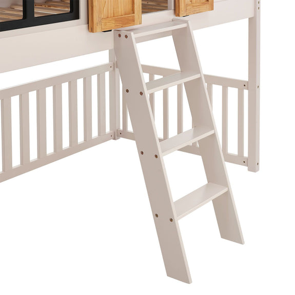 Kinderbed boerderij - 90 x 200 cm - Wit - Afbeelding 13