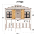 Kinderbed boerderij - 90 x 200 cm - Wit
