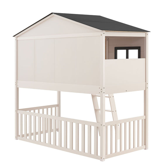 Kinderbed boerderij - 90 x 200 cm - Wit - Afbeelding 6