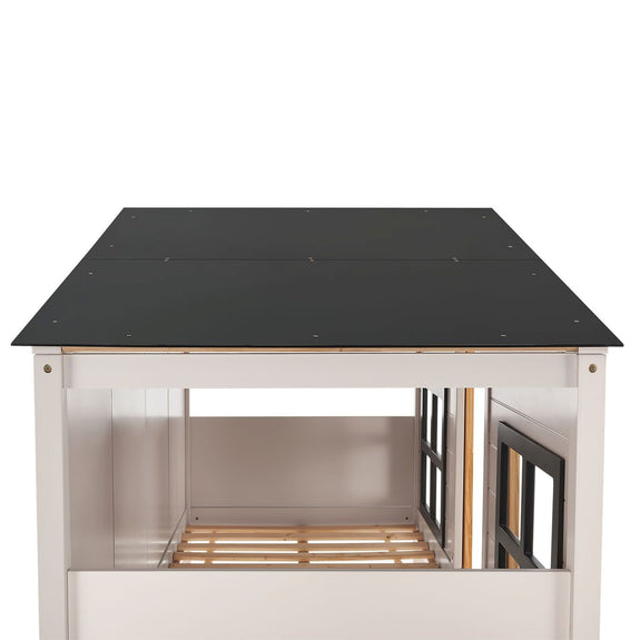 Kinderbed boerderij - 90 x 200 cm - Wit - Afbeelding 9