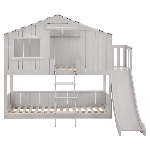 Kinderboomhutbed - 90x200cm - Wit - Afbeelding 3