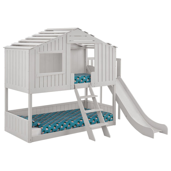 Kinderboomhutbed - 90x200cm - Wit - Afbeelding 4
