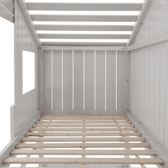Kinderboomhutbed - 90x200cm - Wit - Afbeelding 6