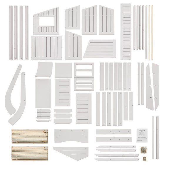 Kinderboomhutbed - 90x200cm - Wit - Afbeelding 9