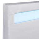Gestoffeerd bed Paris - 140 x 200 cm - Wit - LED Verlichting