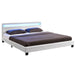 Gestoffeerd bed Paris - 140 x 200 cm - Wit - LED Verlichting