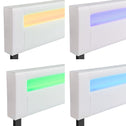 Gestoffeerd bed Paris - 160 x 200 cm - Wit - LED Verlichting
