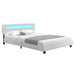 Gestoffeerd bed Paris - 160 x 200 cm - Wit - LED Verlichting