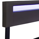 Gestoffeerd bed Paris - 180 x 200 cm - Zwart - LED Verlichting