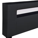 Gestoffeerd bed Paris - 180 x 200 cm - Zwart - LED Verlichting