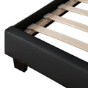 Gestoffeerd bed Paris - 180 x 200 cm - Zwart - LED Verlichting