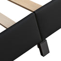 Gestoffeerd bed Paris - 180 x 200 cm - Zwart - LED Verlichting
