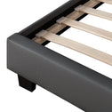 Gestoffeerd bed Paris - 160 x 200 cm - Donkergrijs - LED verlichting
