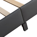 Gestoffeerd bed Paris - 160 x 200 cm - Donkergrijs - LED verlichting