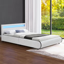 Gestoffeerd bed Sevilla - 140 x 200 cm - Wit