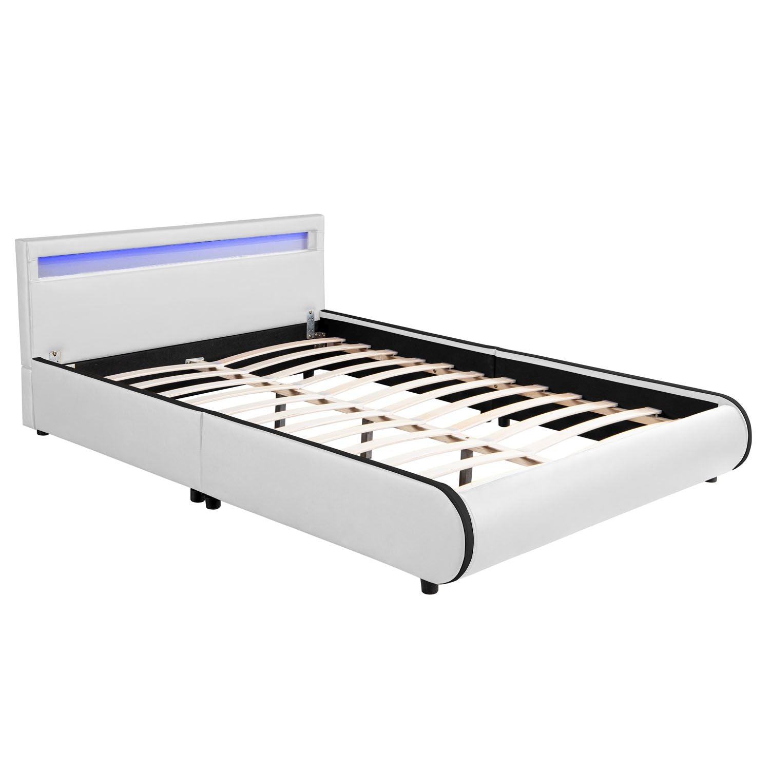 Gestoffeerd bed Sevilla - 140 x 200 cm - Wit