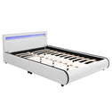Gestoffeerd bed Sevilla - 140 x 200 cm - Wit