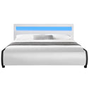 Gestoffeerd bed Sevilla - 140 x 200 cm - Wit