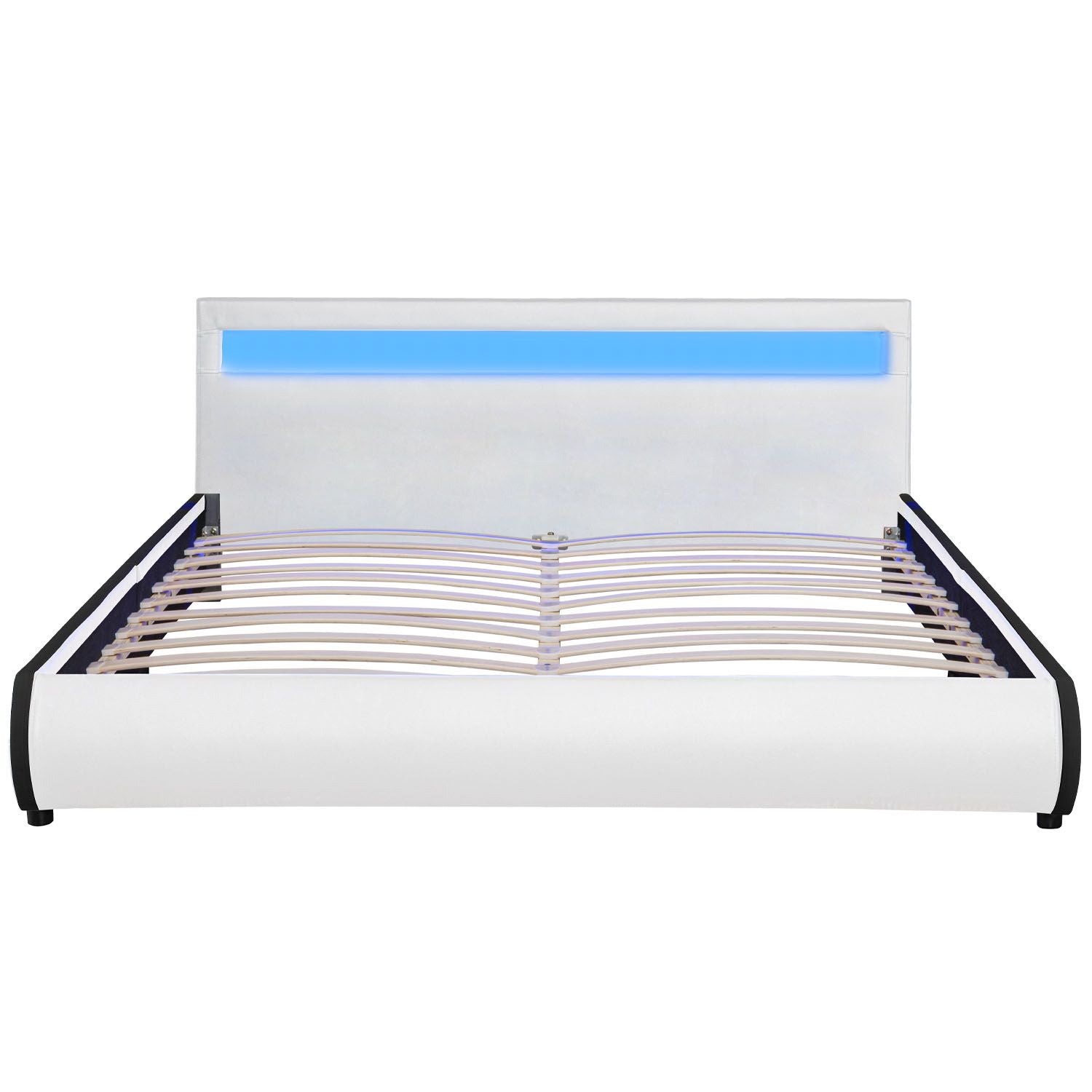 Gestoffeerd bed Sevilla - 140 x 200 cm - Wit