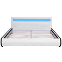Gestoffeerd bed Sevilla - 140 x 200 cm - Wit