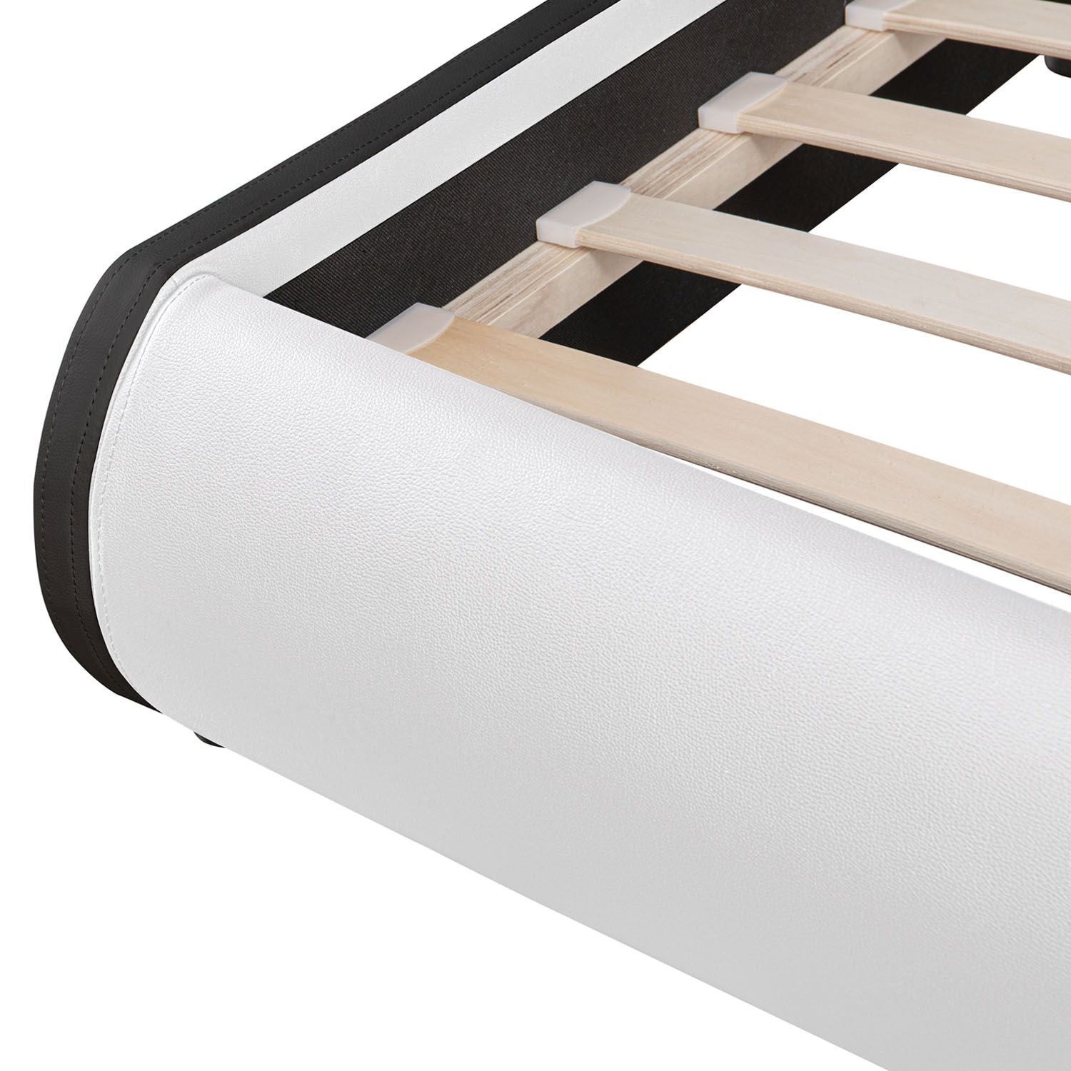 Gestoffeerd bed Sevilla - 140 x 200 cm - Wit
