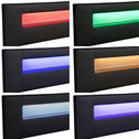 Gestoffeerd bed Sevilla - 140 x 200 cm - Zwart - LED verlichting