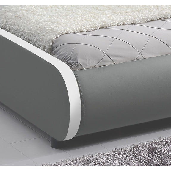 Gestoffeerd bed Sevilla - 140 x 200 cm - Donkergrijs - LED Verlichting - Afbeelding 5