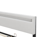Gestoffeerd bed Lyon - 180 x 200 cm - Wit - LED Verlichting & Bedlades