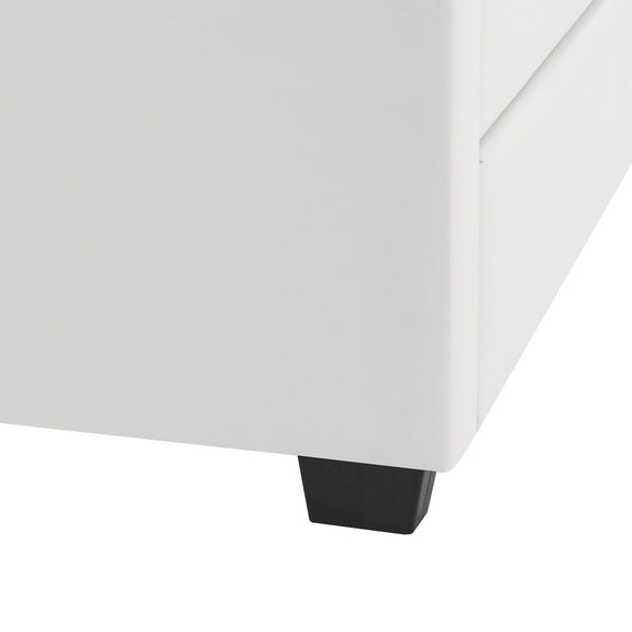 Gestoffeerd bed Lyon - 180 x 200 cm - Wit - LED Verlichting & Bedlades - Afbeelding 10
