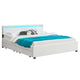 Gestoffeerd bed Lyon - 180 x 200 cm - Wit - LED Verlichting & Bedlades