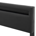 Gestoffeerd bed Lyon - 180 x 200 cm - Zwart - LED Verlichting & Bedlades