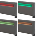 Gestoffeerd bed Lyon - 180 x 200 cm - Grijs - LED Verlichting & Bedlades