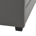 Gestoffeerd bed Lyon - 180 x 200 cm - Grijs - LED Verlichting & Bedlades