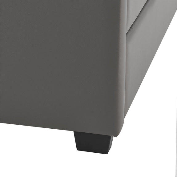 Gestoffeerd bed Lyon - 180 x 200 cm - Grijs - LED Verlichting & Bedlades - Afbeelding 10