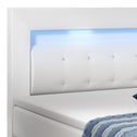 Boxspringbed Montana - 140 x 200 cm - Wit - LED Verlichting
