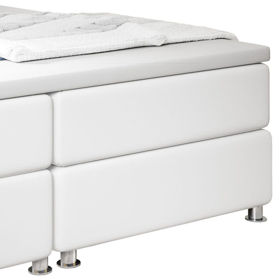 Boxspringbed Montana - 180 x 200 cm - Wit - LED Verlichting - Afbeelding 5