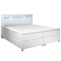Boxspringbed Montana - 180 x 200 cm - Wit - LED Verlichting