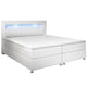 Boxspringbed Montana - 180 x 200 cm - Wit - LED Verlichting