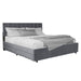 Gestoffeerd Bed Soria - 180 x 200 cm - Donkergrijs - Incl. Bedlades