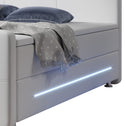 Boxspringbed Oakland - 140 x 200 cm - Wit - LED Verlichting
