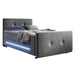 Boxspringbed Houston - 120 x 200 cm - Grijs