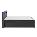 Boxspringbed Leona - 140x200 cm - Grijs incl. led verlichting