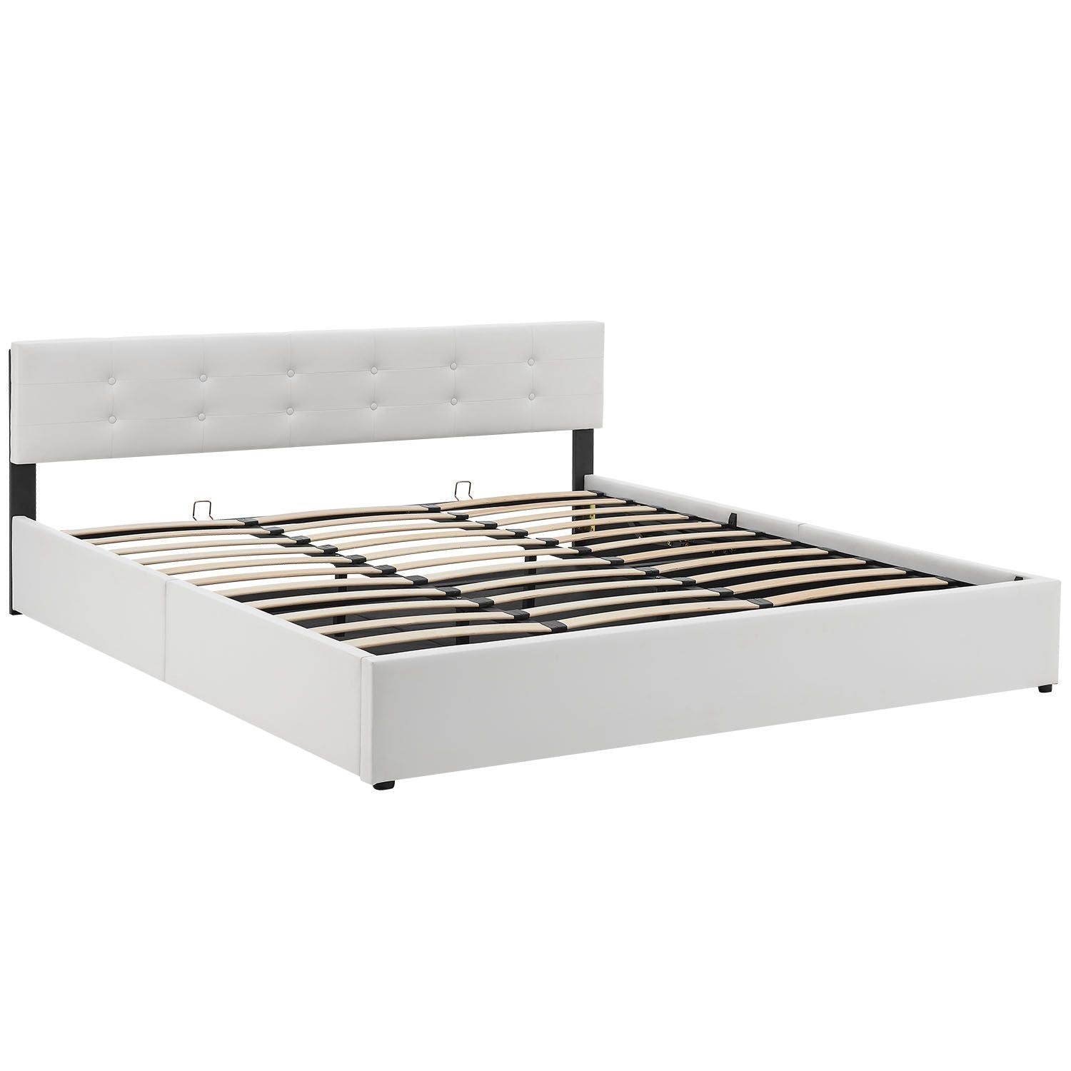 Gestoffeerd Bed Marbella - 180 x 200 cm - Wit - Bedlade
