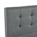 Gestoffeerd bed Manresa - 90 x 200 cm - Grijs