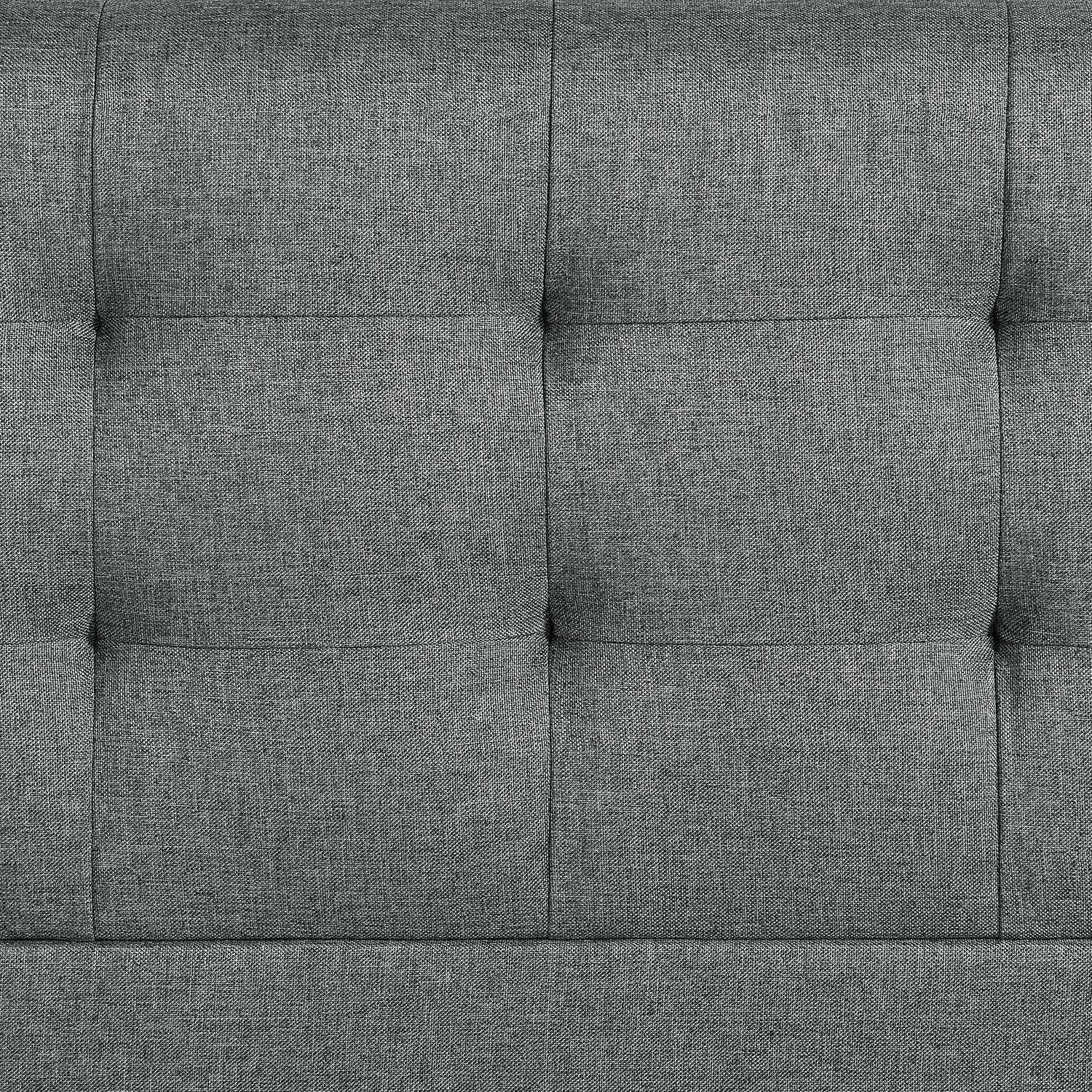 Gestoffeerd bed Manresa - 90 x 200 cm - Grijs