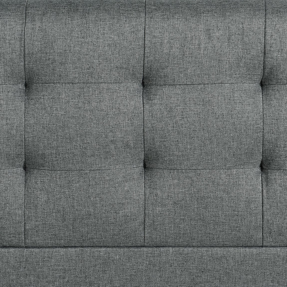 Gestoffeerd bed Manresa - 90 x 200 cm - Grijs - Afbeelding 7