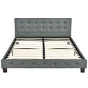 Gestoffeerd bed Manresa - 140 x 200 cm - Grijs