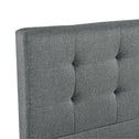 Gestoffeerd bed Manresa - 140 x 200 cm - Grijs