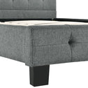 Gestoffeerd bed Manresa - 140 x 200 cm - Grijs