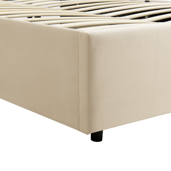 Gestoffeerd bed Savona - 200 x 120 cm - Beige - Afbeelding 12